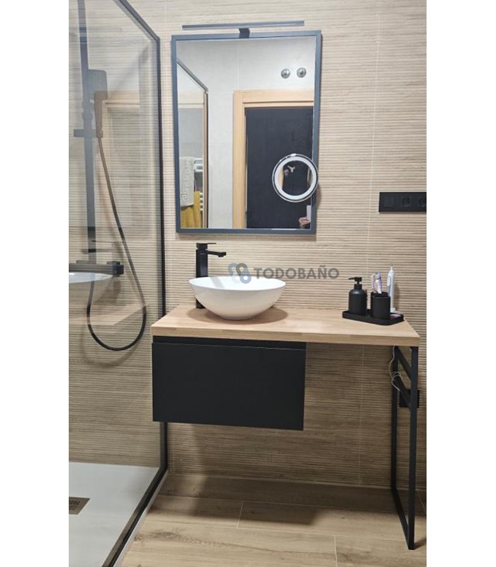 Mueble de Baño Suspendido Diseño Industrial con Cajón Inferior Spok, 530,00 €